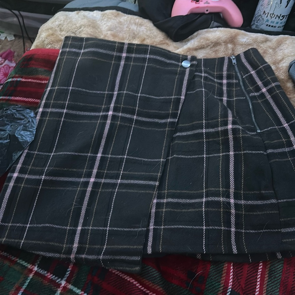 Large plaid skirt